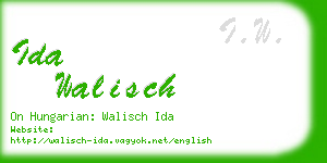 ida walisch business card